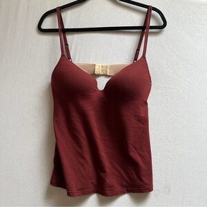 Victoria's Secret Angels Secret Embrace Built In Bra Cami Top Burgundy 36C